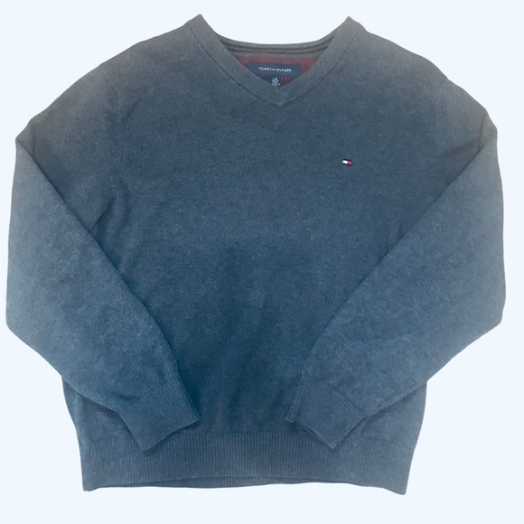 Men’s Tommy Hilfiger Sweater Size L Gray - Picture 2 of 3